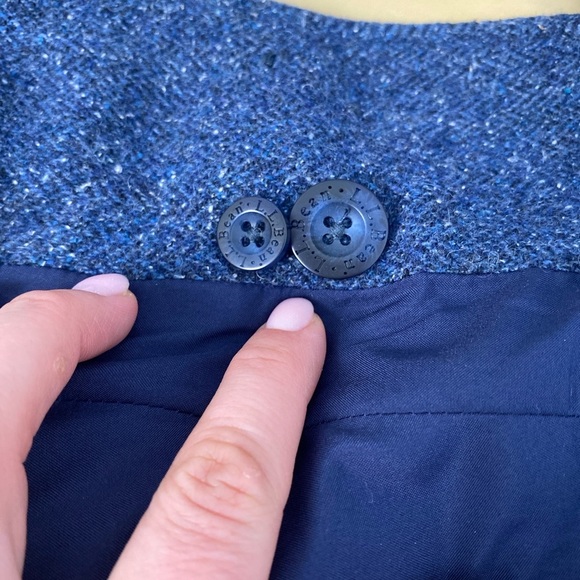 LL Bean Wool Silk Blazer Women XS Blue Academia Classic Timeless Career Polished - Picture 11 of 14